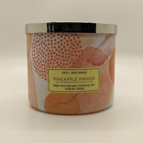 NEW - Bath & Body Works Pineapple Mango Scented 3 Wick Candle - Picture 1 of 2